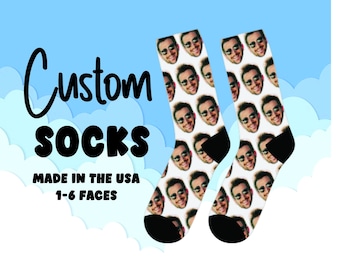 Custom Face Socks -Custom Photo Sock, Custom Socks, Personalized Socks, Custom Printed Socks, Picture Socks, Photo Socks, Face Socks