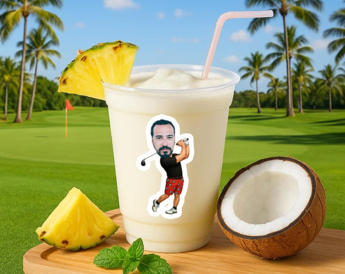 Custom Face Golf Party Cups: Personalized Golf Birthday Decorations
