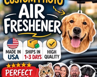 Custom Face Air Freshener Packs Personalized Photo Air Freshener 3 Pack 5 Pack Custom Car Air Freshener Funny Photo Gift