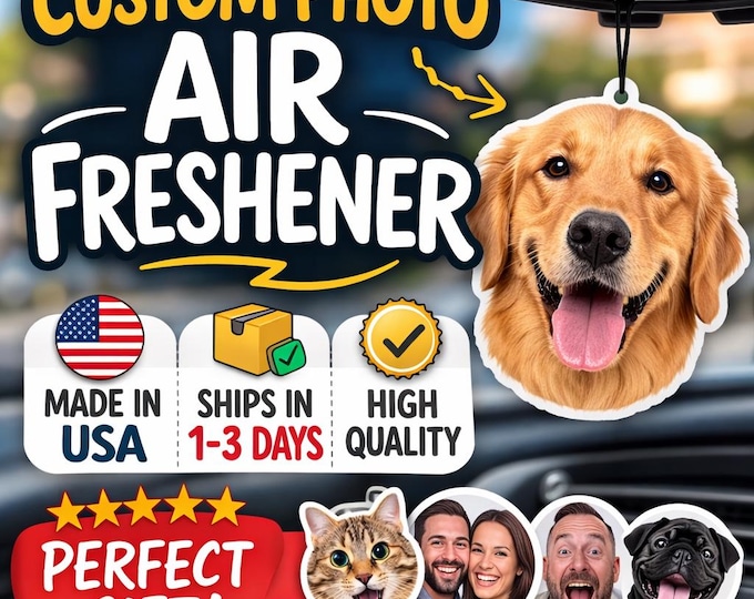 Custom Face Air Freshener Packs Personalized Photo Air Freshener 3 Pack 5 Pack Custom Car Air Freshener Funny Photo Gift