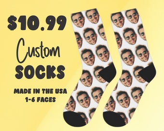 Custom Face socks with Text, Personalized photo Socks, Funny Pet Socks, Custom Photo Socks, Photo Socks, Faces on socks, Picture socks