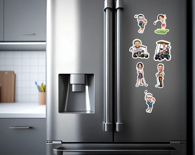 Custom Photo Golf Magnet, Golf Lover, Golf Magnet, Custom photo Magnet, Custom Golf, Custom face Magnet, Custom Magnet, Personalized Magnet