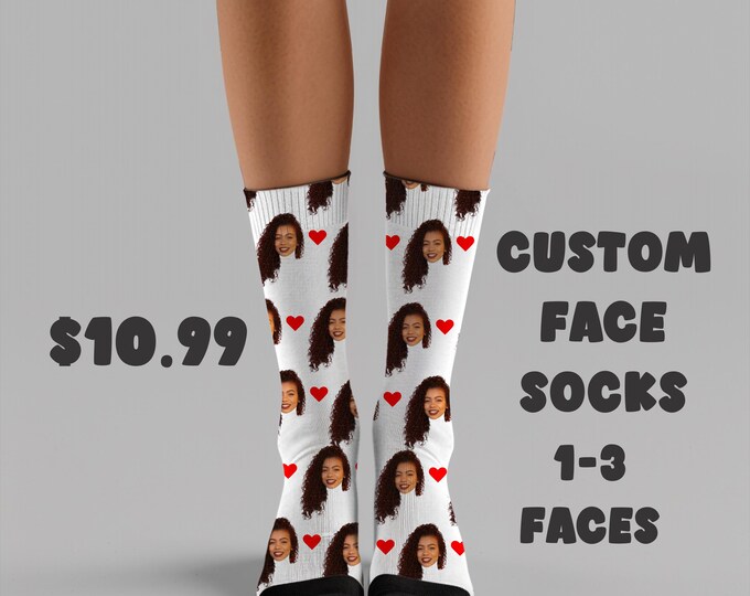 Custom Face Socks, Personalized Photo Socks, Personalized Gift, Father's Day Gift, Groomsmen Socks, Funny Picture Socks, Face On Socks