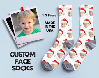 Custom Christmas Face Socks, Custom Photo Sock, Custom Christmas Sock, Photo Sock, Personalized Sock, Christmas Gift, Family Gift, christmas