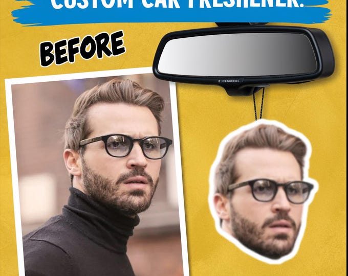Custom Photo Car Freshener, Car Accessories for him, Birthday gift, Custom Air Freshener, Car Decor for boyfriend, Pet lover gift