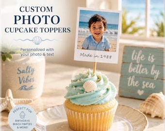 Custom face cupcake topper for birthday party decoration 30th custom photo topper for cake birthday decor for 21st finally legal gift idea