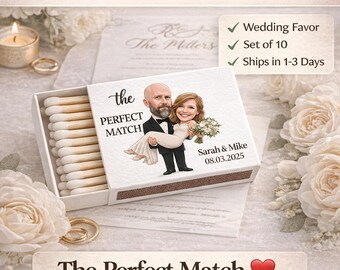 Custom Photo Matchboxes Wedding Favors Personalized Wedding Matchbox The Perfect Match Favor Custom Bride Groom Wedding Gift