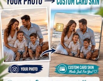 Debit Card Cover, Credit Card Sticker, Custom Card Skin Personalized Photo, Bank Card Sticker, Waterproof Vinyl Decal