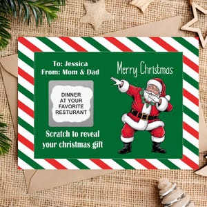 Biglietto di Natale gratta e vinci personalizzato Biglietto gratta e vinci personalizzato, biglietto di Natale a sorpresa, biglietto di Natale gratta e vinci, biglietto personalizzato