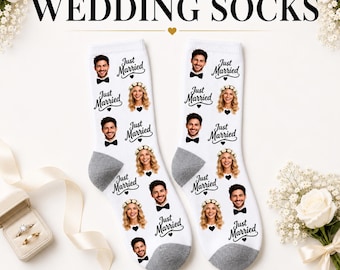 Personalized Wedding Socks for Groom and Bride - Father of the Bride Gift, Custom Photo Socks for Parents, Sentimental Wedding Day Keepsake