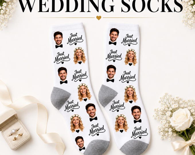 Personalized Wedding Socks for Groom and Bride - Father of the Bride Gift, Custom Photo Socks for Parents, Sentimental Wedding Day Keepsake