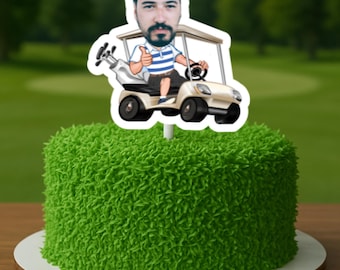 Custom Golf Cake Toppers: Personalized Birthday Party Decoration