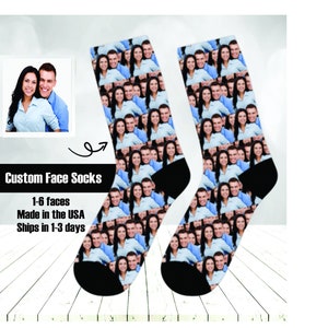 Custom Face Socks -Custom Photo Sock, Custom Socks, Personalized Socks, Custom Printed Socks, Picture Socks, Fathers Day Gift, Graduation