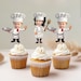 Custom Face Chef Cupcake Toppers – Personalized Chef Party Decorations ...