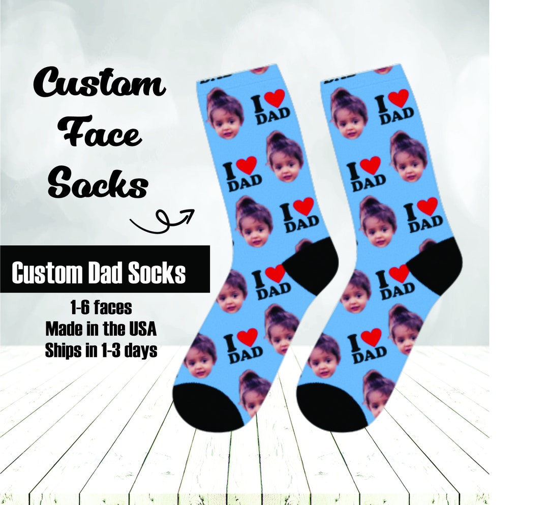 Father's Day Socks Father's Day Gifts Custom Etsy