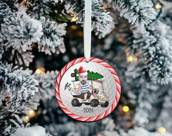 Custom Golfer Cartoon Portrait,  Personalized Golf Ornament ,Golf Lover Gift ,Custom Golf Ornament , Golf Christmas Ornament, Golf Lover