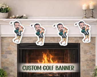 Custom Face Golf Banner, Personalized Party Decoration