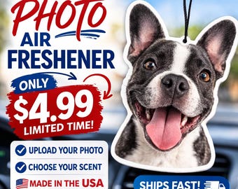 Custom Photo Air Freshener Personalized Car Air Freshener Pet Air Freshener Custom Car Freshener Dog Air Freshener Custom Photo Gift
