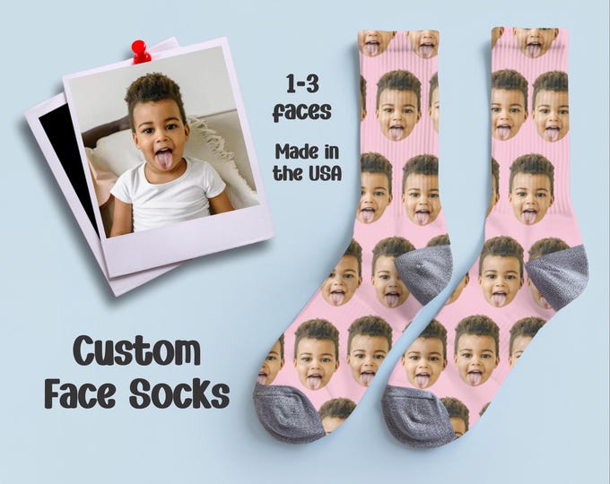 Custom Face Socks, Socks with Faces, Custom Socks, Personalized socks, Faces on Socks