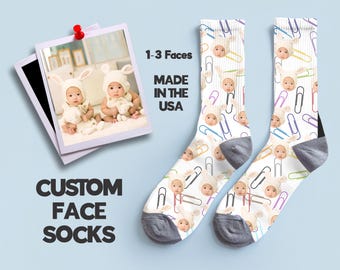 Personalized Socks, Custom Socks with Faces, Custom Photo Socks