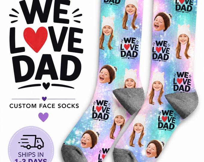 Father's Day Socks Custom Dad Socks Photo Socks Father's Day