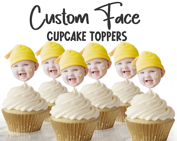 Face Cupcake Topper, Cupcake Topper, Cupcake Topper face, Baby Face Cupcake Topper, Face Topper, Cupcake Face Topper, face cupcake topper