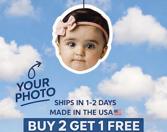 Personalized Face Air Freshener Custom Photo Car Accessory Funny Gift for Him Her Unique Car Scent Custom Picture Hanging Decor
