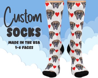 Custom Face Socks -Custom Photo Sock, Custom Socks, Personalized Socks, Custom Printed Socks, Picture Socks, Fathers Day Gift, Graduation