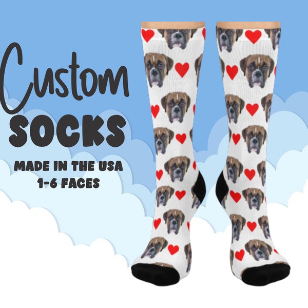 Custom Face Socks -Custom Photo Sock, Custom Socks, Personalized Socks, Custom Printed Socks, Picture Socks, Fathers Day Gift, Graduation