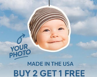 Personalized Face Air Freshener Custom Photo Car Accessory Funny Gift for Him Her Unique Car Scent Custom Picture Hanging Decor