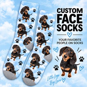 Dog Face Socks with Your Pet Photo – Personalized Gift