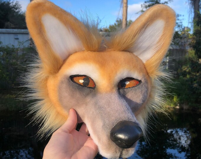 Maned Wolf / African Wild Dog Canine Therian Cosplay Mask - Etsy