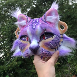 Purple Cat/dog Therian Mask 