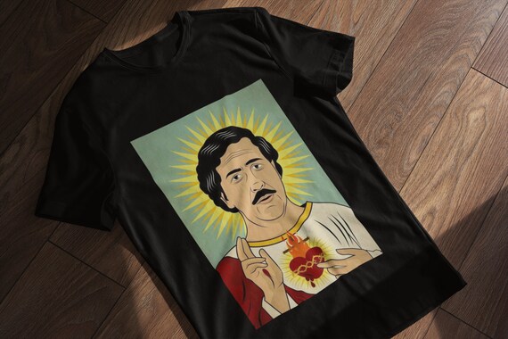 Pablo Escobar Saint T Shirt Gift for Friend Medellin Cartel -