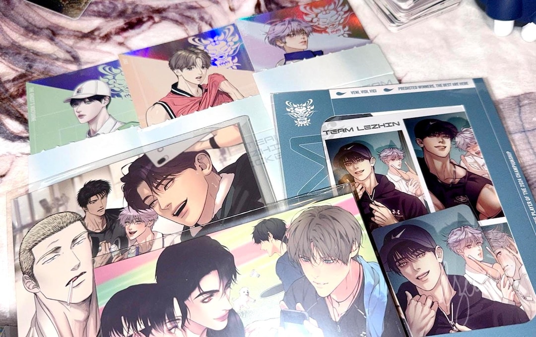 Korean BL Manhwa Lezhin Collection Photocards and Holographic
