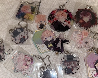 激レア　DIABOLIK LOVERSブロマイド ステッカーアヤト＆スバル Chibi Diabolik Lovers Keychain Subaru Reiji Laito Ayato Kanato Shu