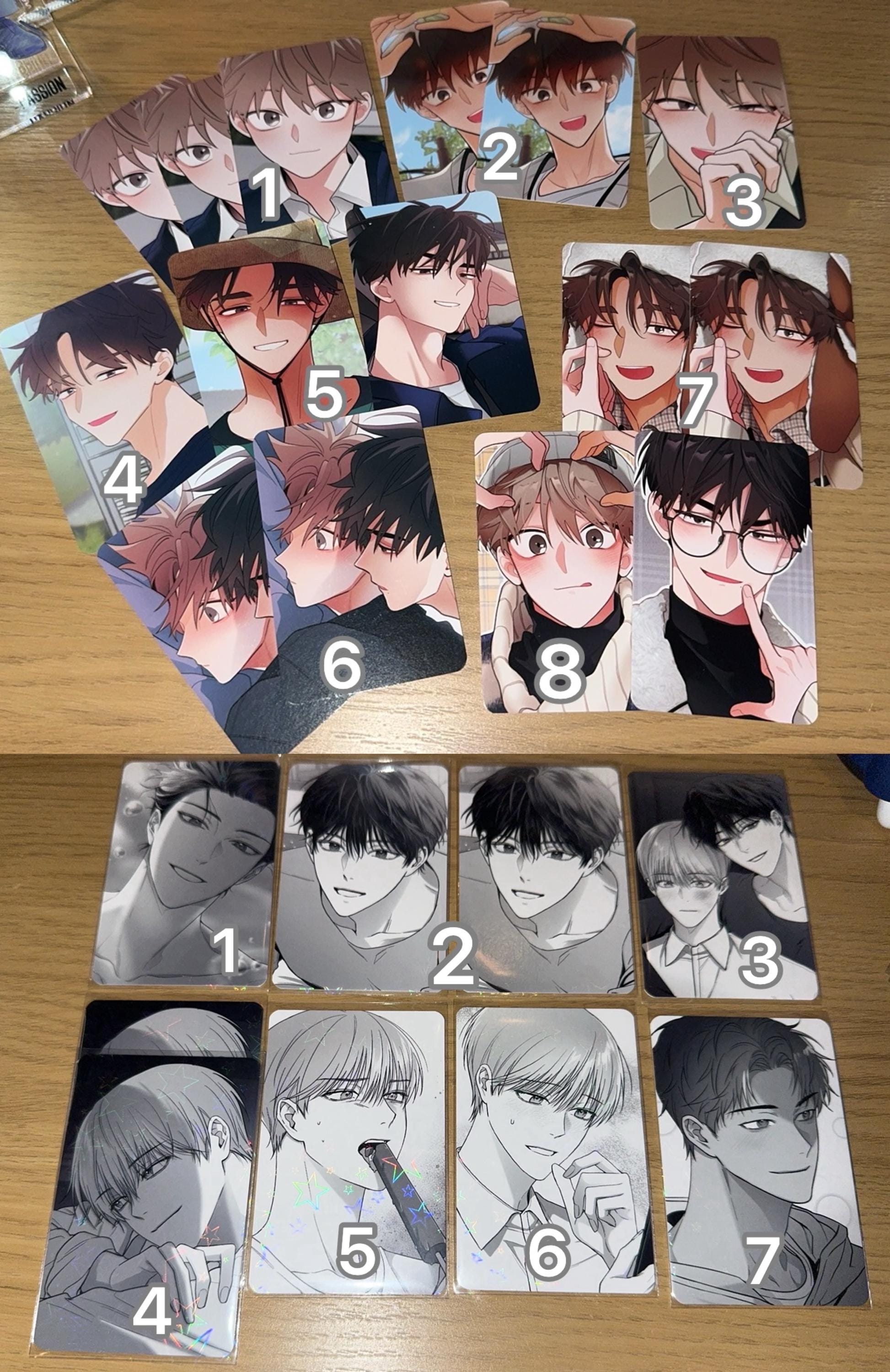 Korean BL Manhwa Lezhin Collection Photocards and Holographic