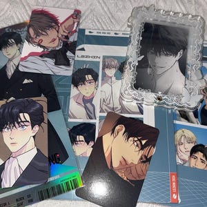 Koreaanse BL Manhwa lezhin-collectie fotokaarten en holografische tickets