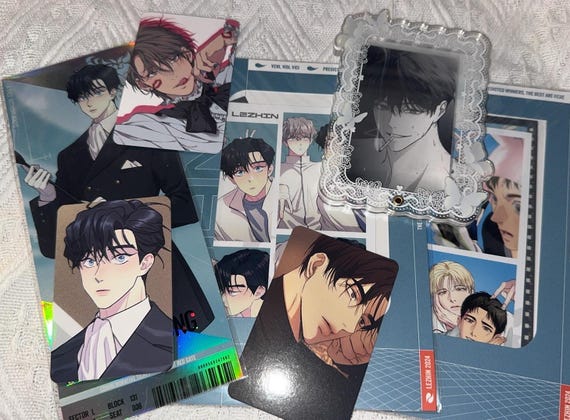 Korean BL Manhwa Lezhin Collection Photocards and Holographic