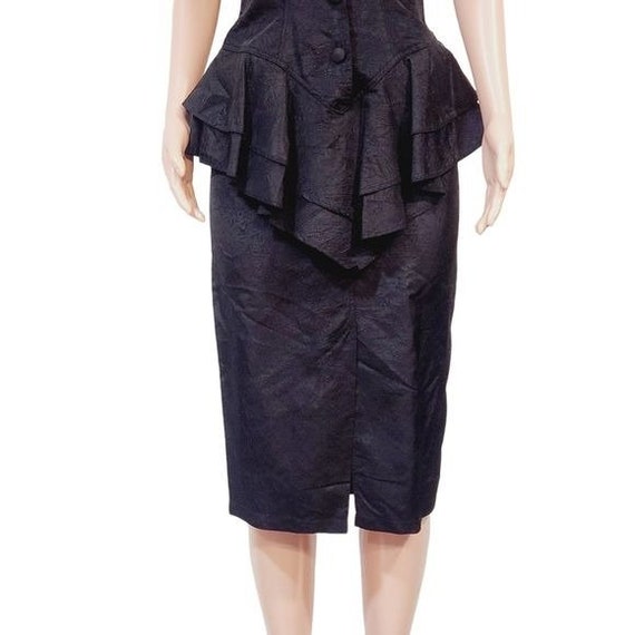 Karen Alexander Vintage Black Sheath Dress Size 6 - image 9