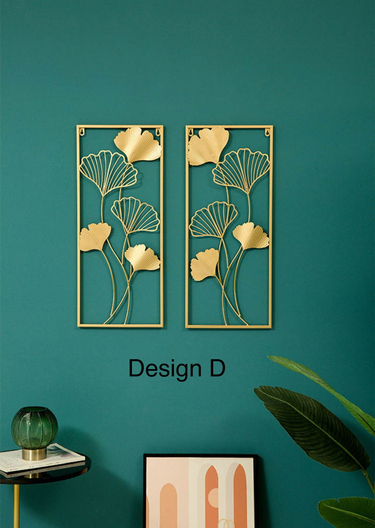 Stunning Nordic Gold Metal Wall Art Home Decor Etsy