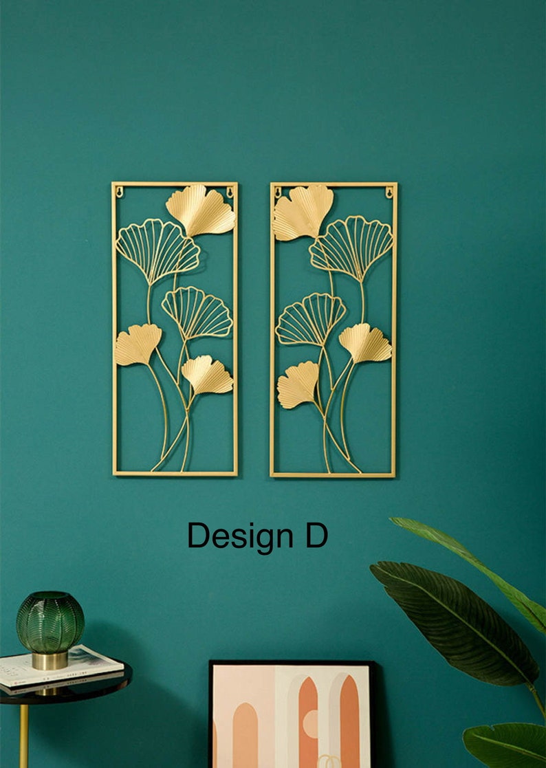 Stunning Nordic Gold Metal Wall Art Home Decor Etsy