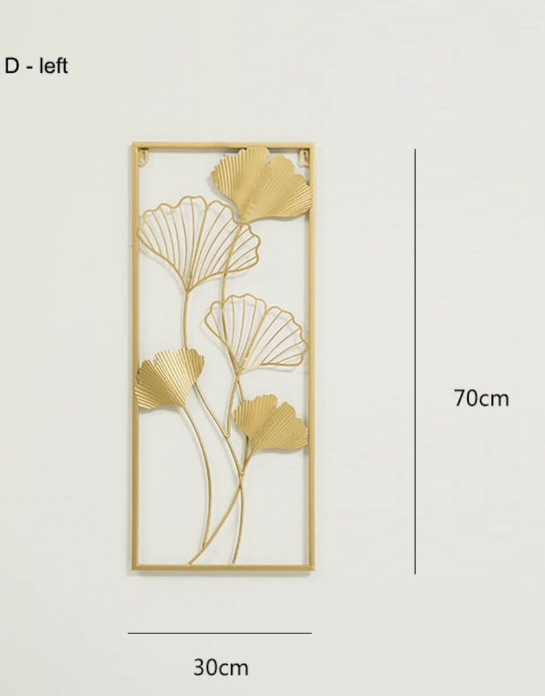 Stunning Nordic Gold Metal Wall Art Home Decor Etsy