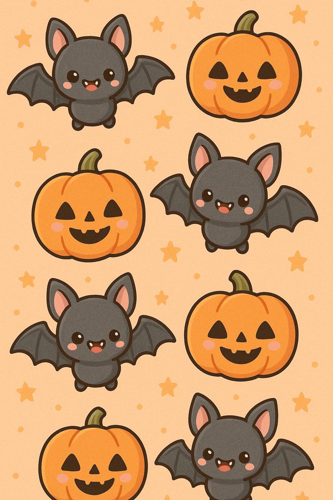 Halloween Wallpaper- Pumpkin Phone Wallpaper - Bat Wallpaper - Etsy