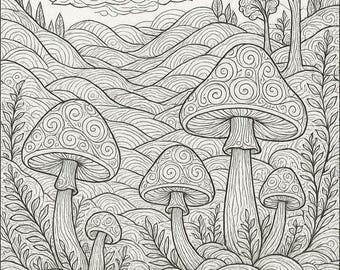 Adult Coloring page- Coloring page- Nature coloring sheet