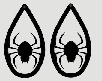 SVG spider earring file, SVG earrings, SVG Cricut earrings,
