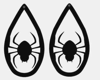 SVG spider earring file- SVG spider- SVG Cricut earring- Spider earrings