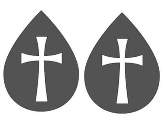 SVG Cross earrings file-SVG earrings-SVG Cricut earrings- Cross earrings