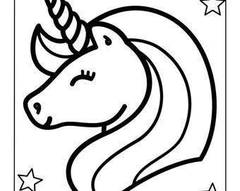 Unicorn coloring page- Coloring pages- printable coloring page