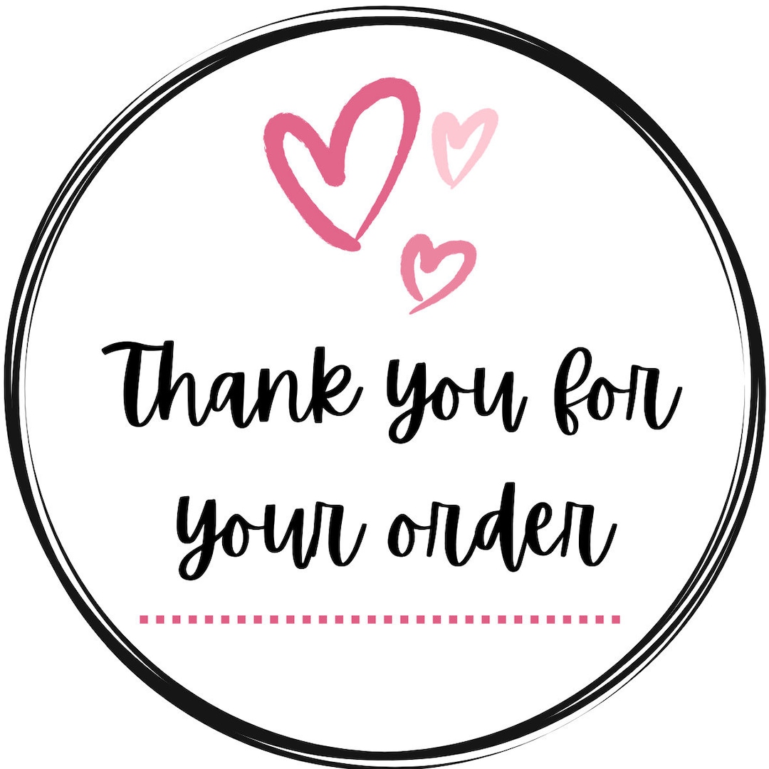 Thank You Sticker Order Sticker Business Stickers Etsy
